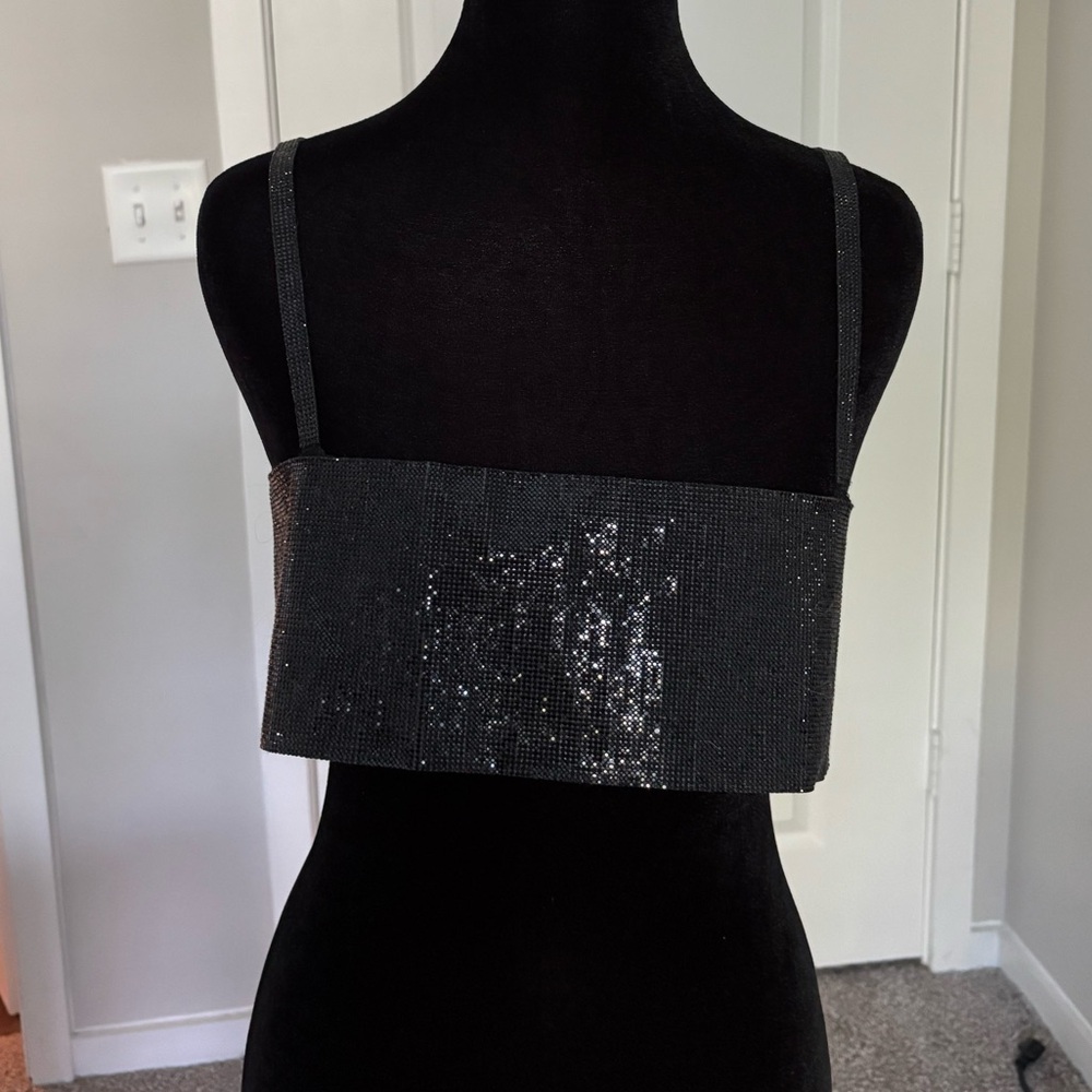 Nue Black Sequin Top